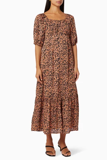 Dotta Dress in Animal Print Crepe