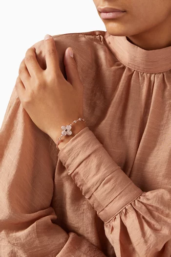 Clover Bracelet in 18kt Rose Gold Plating