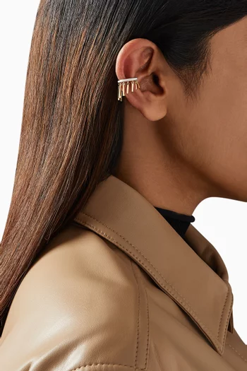 Enamel Bar Single Ear Cuff in 18kt Yellow Gold