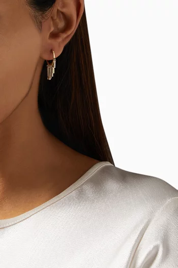 Diamond Bar Single Earring in 18kt Yellow Gold
