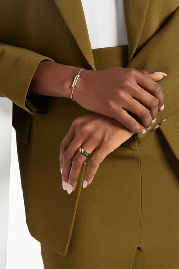 Alif Mosaic Malachite Bracelet in 18kt Rose Gold 