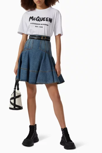 McQueen Graffiti T-shirt in Cotton Jersey 