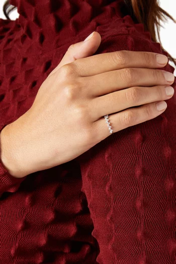 Diamond Crown Ring in 14kt White Gold 