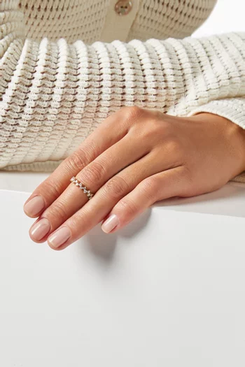Diamond Crown Ring in 14kt Yellow Gold 