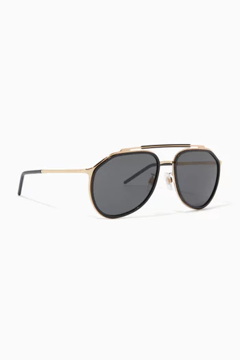Aviator Sunglasses in Acetate & Metal  