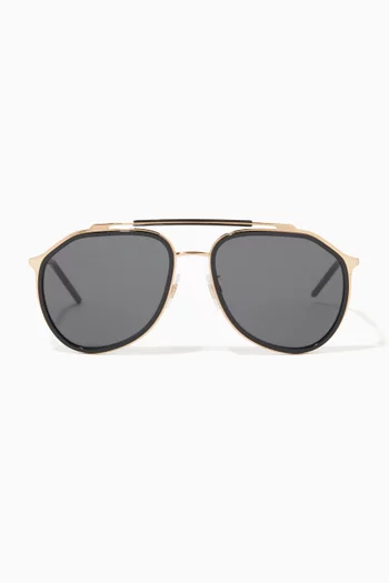 Aviator Sunglasses in Acetate & Metal  