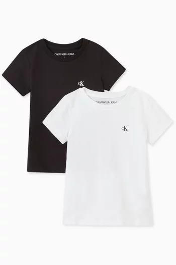 Slim T-shirts in Organic Cotton, Set of 2   