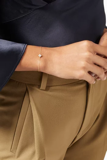 Love Knot Diamond Bracelet in 10kt Yellow Gold   