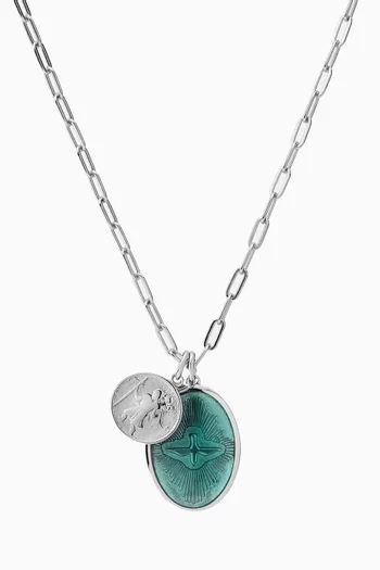 Mini Dove Cable Chain Necklace in Sterling Silver 