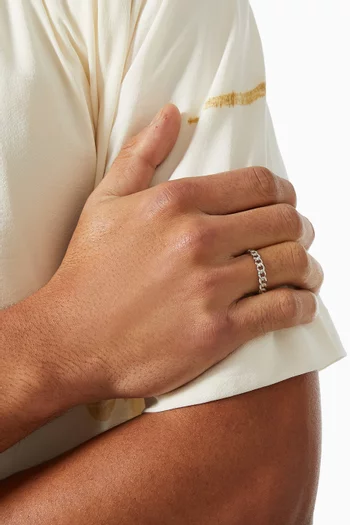 Cuban Link Ring in Sterling Silver   