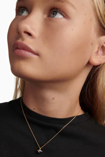 قلادة ساترن تريب فضة إسترلينية مطلية بذهب عيار 18