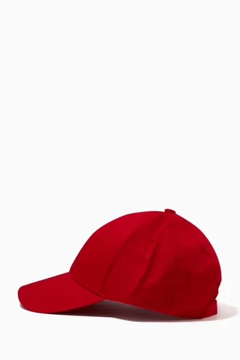 Flag Logo Cap in Cotton Twill