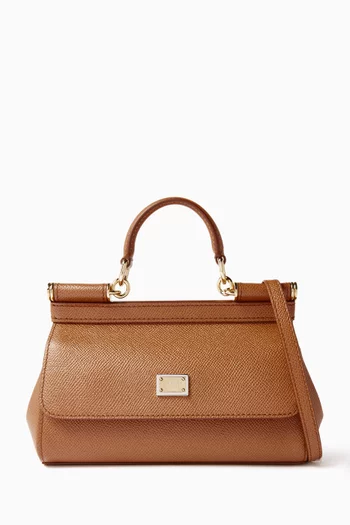 Small Miss Sicily East West Bag in Dauphine Leather