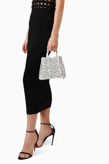 حقيبة يد مينا 20 جلد عجل بنقشة فيين مموجة