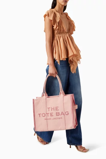 The Large Tote Bag in Jacquard Canvas