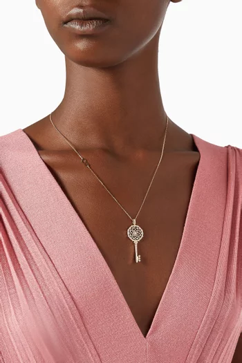 Muftah Turath Large Diamond Pendant in 18kt Rose Gold 