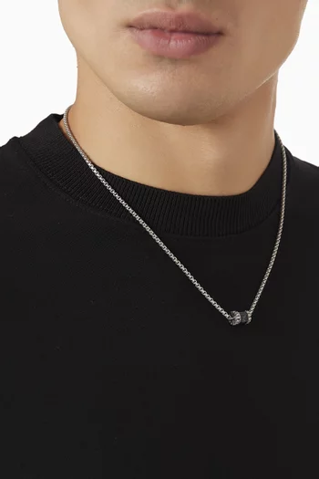 EA Eagle Logo Necklace in Stainless Steel