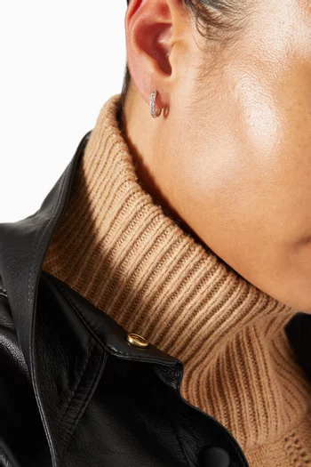 Lana Huggie Hoop Earrings in Sterling Silver    