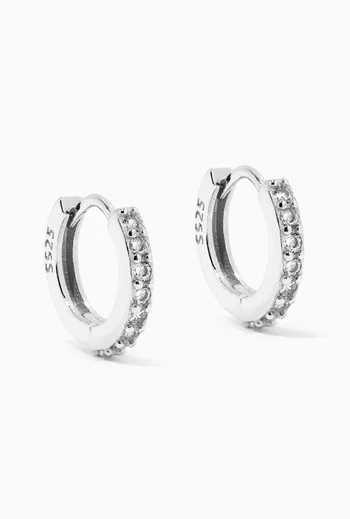 Lana Huggie Hoop Earrings in Sterling Silver    