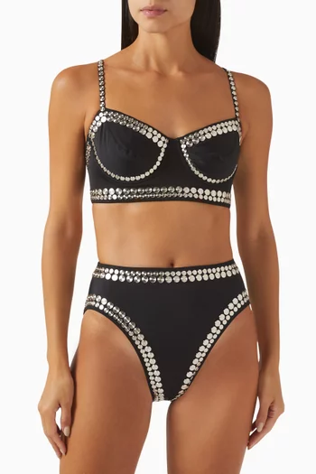 Stud-embellished Bikini Briefs