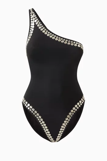 Mio Stud-embellished One-piece Swimsuit