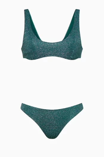 Lumiere Sporty Bikini Set in Lurex