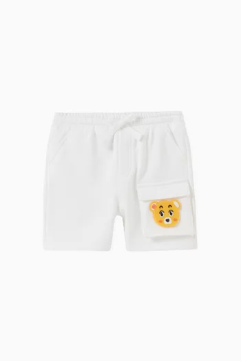 Teddy Print Shorts in Cotton
