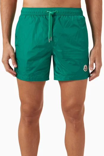 Moncler logo 2025 patch swim shorts