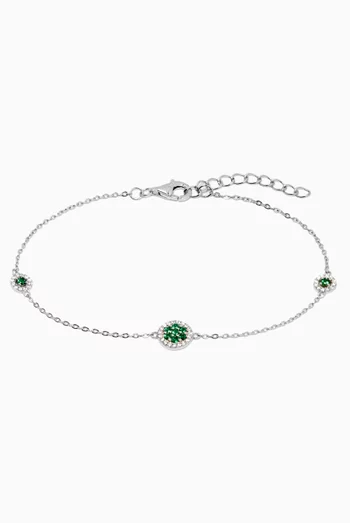 Emerald Stone Thin Bracelet  