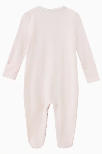 Floral-Trim Bodysuit 