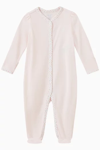 Floral-Trim Bodysuit 