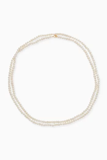 Diva Pearl Necklace in 18kt Gold Plating  