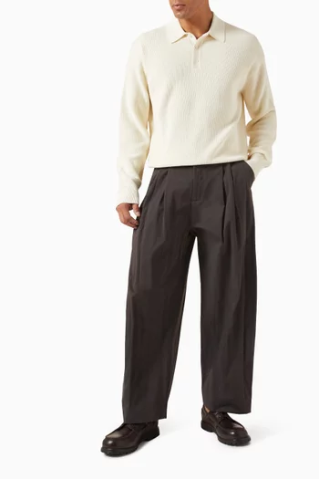 Yale Wide-leg Pants in Cotton-blend