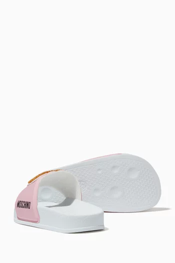 Contrasting Teddy Bear Slides in Rubber