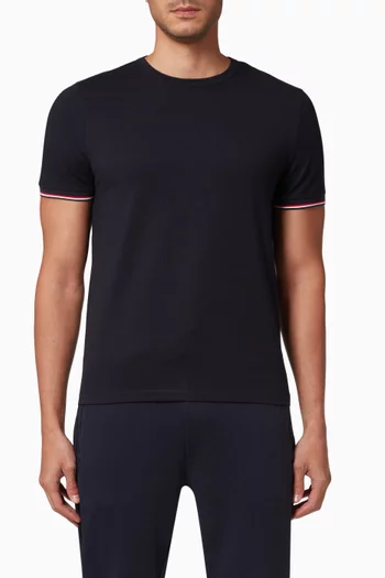 تي شيرت جيرسيه بحواف مخططة