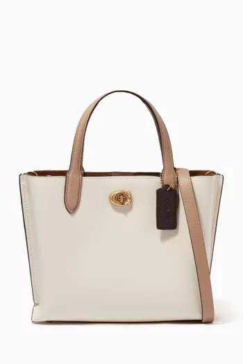 Willow 24 Tote Bag in Colour-block Leather     