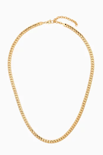 Ferrera Chain Necklace in 18kt Gold Plated Brass     