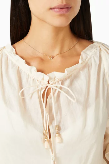 Miller Pavé Pendant Necklace in 18k Gold-plated Brass  
