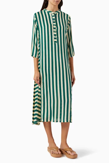 Isobel Striped Midi Dress