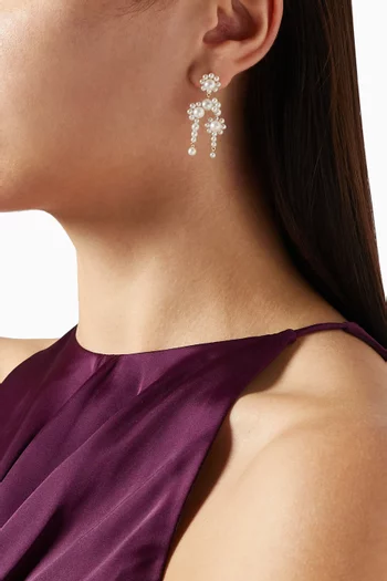 Fontaine Marguerite Single Pearl Earring in 14kt Yellow Gold    