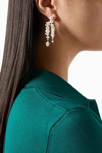 Fontaine Nuit Single Pearl Earring in 14kt Yellow Gold  