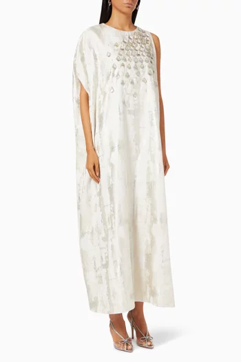 Beaded Dress in Jacquard
