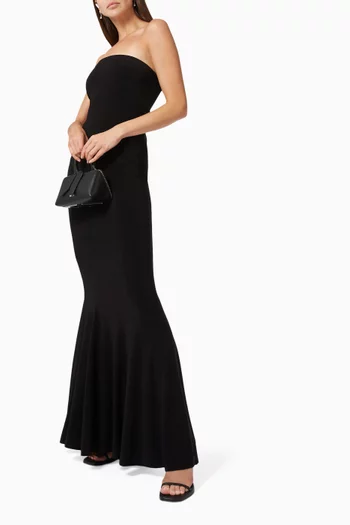Strapless Fishtail Gown in Poly Lycra    