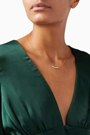 Escalate Diamond Necklace in 18kt Yellow Gold         