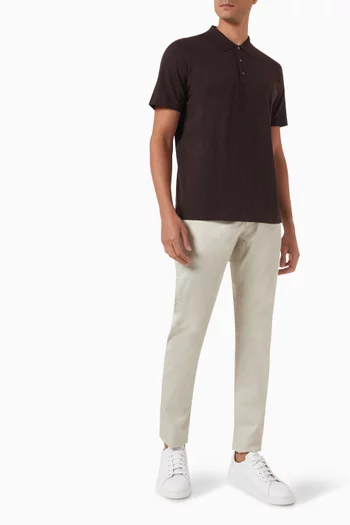 Bron Polo Shirt in Cosmos Slub Cotton