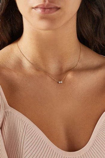 Diamond Duo Necklace in 18kt Yellow Gold    
