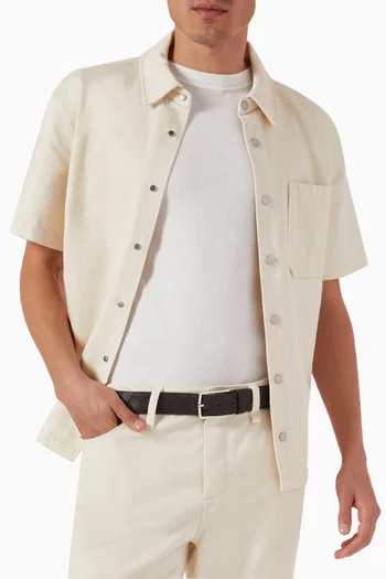 حزام بتصميم مجدول جلد