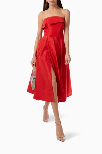 Strapless Taffeta Dress