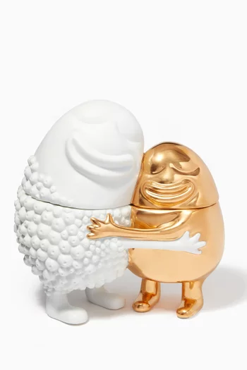 Haas Huggers Box in 24kt Gold & Porcelain