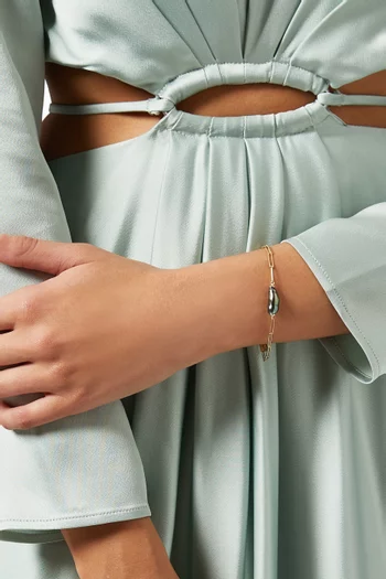 Pearl Chain Bracelet in 18kt Yellow Gold 